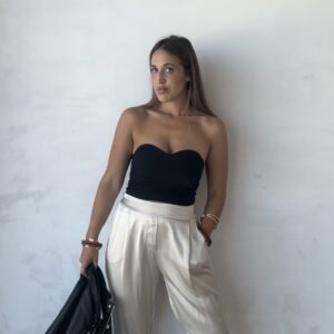 Pantalon jogger satén