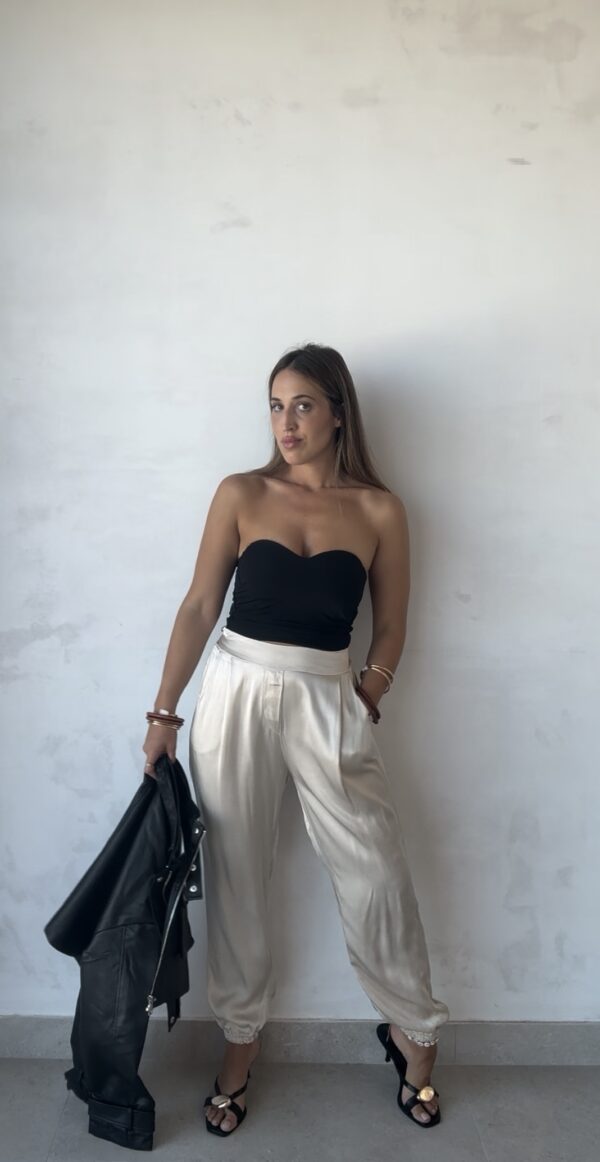 Pantalon jogger satén