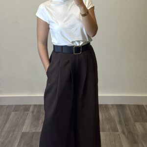 Pantalón chocolate cinturón