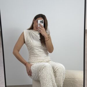 TOP LENTEJUELA NIEVE