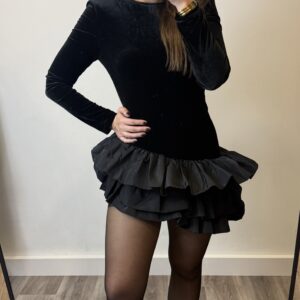 VESTIDO TERCIOPELO VOLANTE