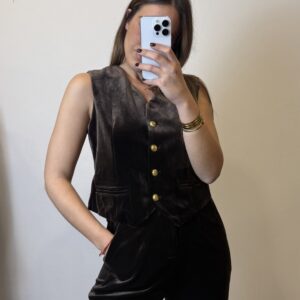 CHALECO TERCIOPELO CHOCOLATE