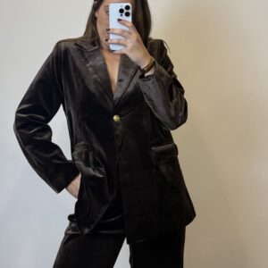 BLAZER TERCIOPELO CHOCOLATE