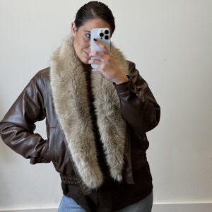 CHAQUETA POLIPIEL CUELLO PELO