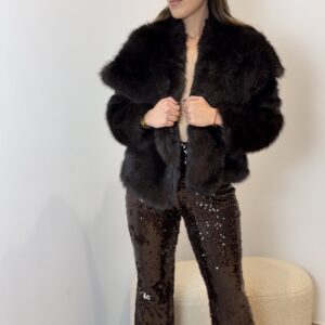 PANTALÓN LENTEJUELAS CHOCOLATE