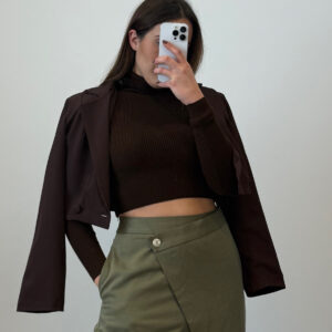 BLAZER CORTA CHOCOLATE