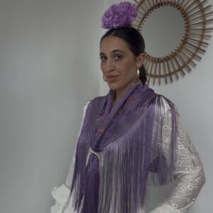 MANTONCILLO BORDADO ALGODÓN + FLOR