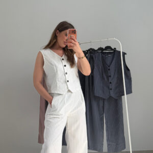 CONJUNTO CHALECO + PANTALÓN MIL RAYAS